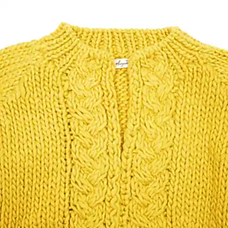 Antiquités Hand Knitted Cardigan in Yellow 1