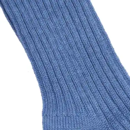 Antiquités Linen Rib Socks in Blue