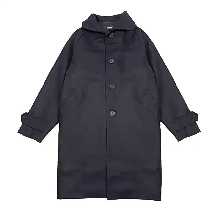 Arpenteur Utile Melton Wool Overcoat in Midnight