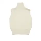 Aton Zipped Up Vest in Off White