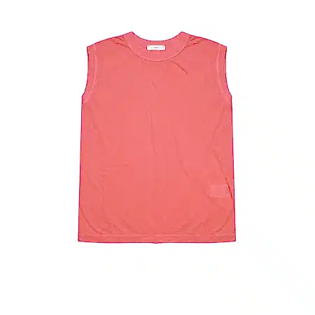 Aton Fresca Boy's Fit Garment Dyed No-Sleeve T-Shirt in Fuscha Pink