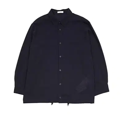 Aton Wool CPO Jacket in Dark Navy 1 