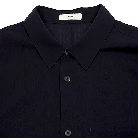 Aton Wool CPO Jacket in Dark Navy 1 