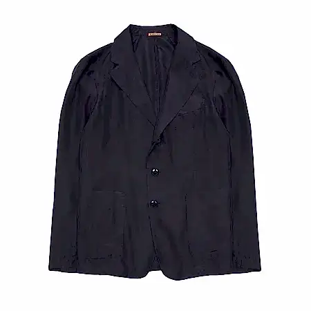 <p>The Rizzo Tentor Jacket is luxuriously crafted from pure silk, featuring wide notch lapels, patch pockets, and a single vent in the back. Completely unlined and unconstructed, this jacket offers an ultra-relaxed fit which is lightweight, breathable and elegant.</p> <p>100% Silk.</p> <p>Made in Italy.</p>