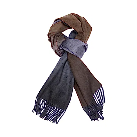 Begg & Co Arran Cashmere Scarf in Ombre Oxide