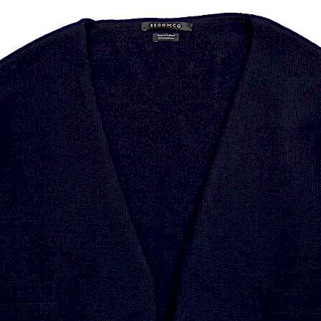 Begg & Co Joy Slouch Pocket Cashmere Cardigan in Night Sky