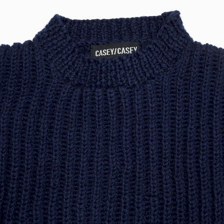 Casey Casey Heavy Rib Jumper in Navy