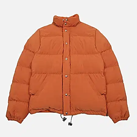 Crescent Down Works Ripstop Down Sweater in Rust / Orange