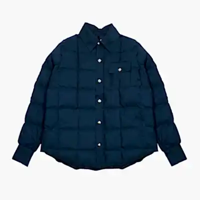 Crescent Down Works 60/40 Down Shirt in Navy/Navy