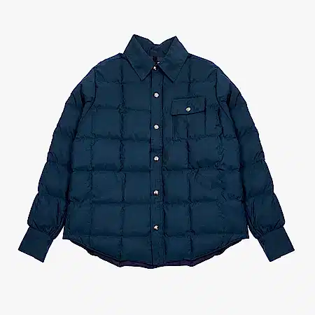 Crescent Down Works 60/40 Down Shirt in Navy/Navy