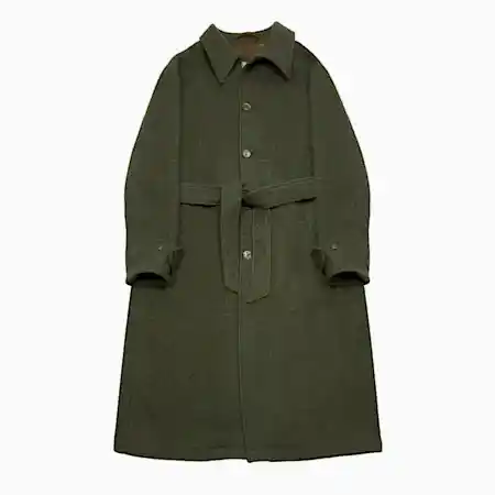 De Bonne Facture Overcoat in Moss Green