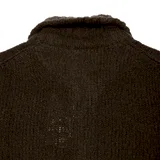 De Bonne Facture Boucle Wool Zipped Sweater in Khaki