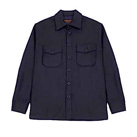 East Harbour Surplus Moab Wool Overshirt in Navy