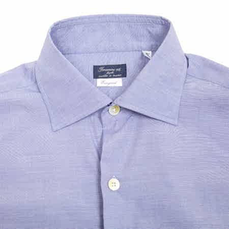 Finamore Napoli Cotton Shirt in Blue 