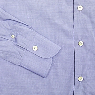 Finamore Napoli Cotton Shirt in Blue 3