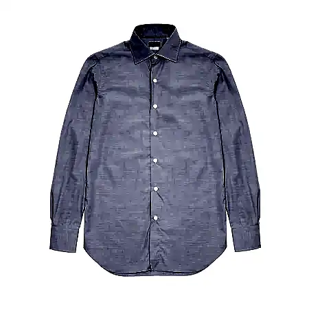 Finamore Napoli Cotton Shirt in Blue 