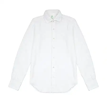 Finamore Gaeta Luigi Cotton Flannel Shirt in White