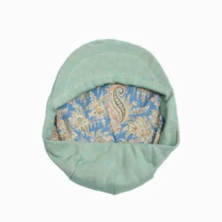 Grevi Linen Cap in Green/Gold