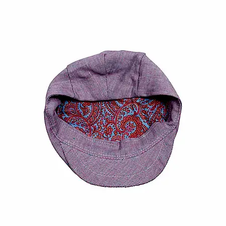 Grevi Linen Cap in Pink/Blue