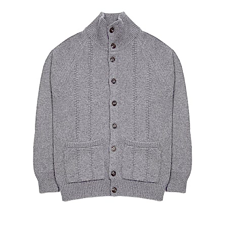 GRP Tony Merino Cashmere Button Jacket in Grey 1