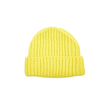 GRP Chunky Knit Beanie in Yellow.