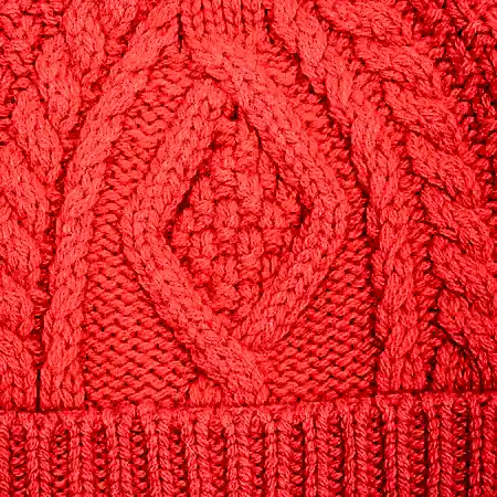 GRP Cashmere/Wool Arran Beanie in Red