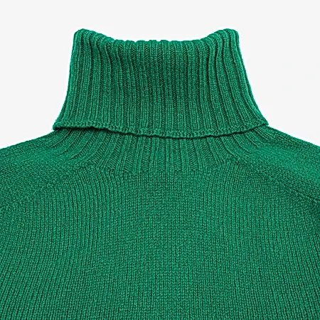 Harley Women's Lambswool Roll Neck Jumper in Jungle