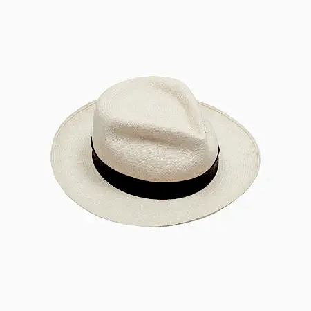 Horisaki Toquilla Straw Hat in White