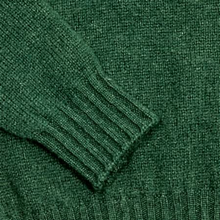 Jamieson's Shetland Jumper in Tartan Green 1