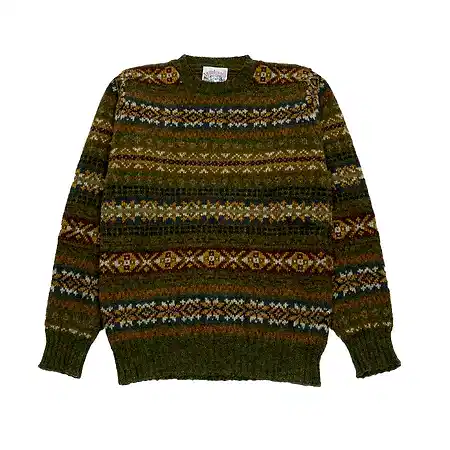 Jamieson's Fair Isle Jumper in Spaghnum