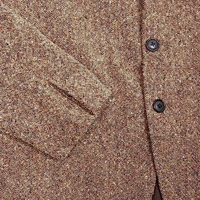 Kaptain Sunshine Donegal Tweed 4B Hunter Jacket in Khaki Nep