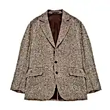 Kaptain Sunshine Donegal Tweed 4B Hunter Jacket in Khaki Nep