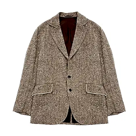 Kaptain Sunshine Donegal Tweed 4B Hunter Jacket in Khaki Nep