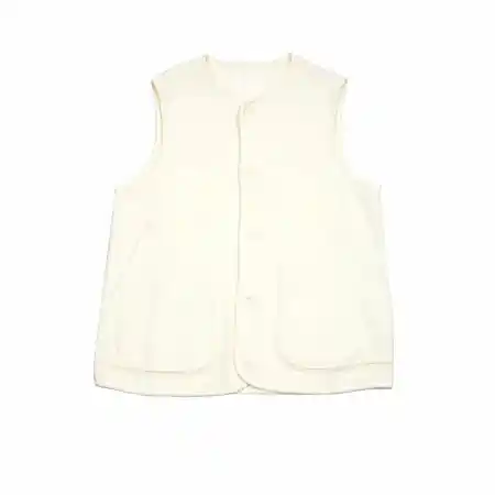 Labo Art Women's Panos Feltro Wool Gilet in Winter White