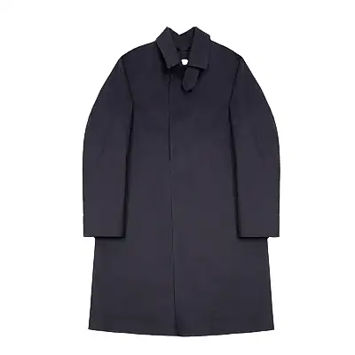 Mackintosh Men's Dunkeld Bonded Cotton Raincoat in Navy 1