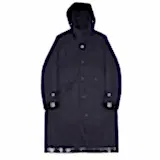 Mackintosh Kirkton Bonded Cotton Hooded Raincoat in Navy 4