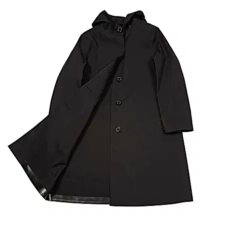 Mackintosh Women's Watten Bonded Cotton Hooded Raincoat in Black