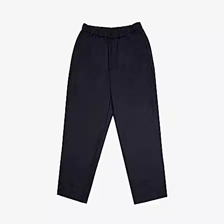 Maison De Soil Wool Easy Tapered Pants in Navy