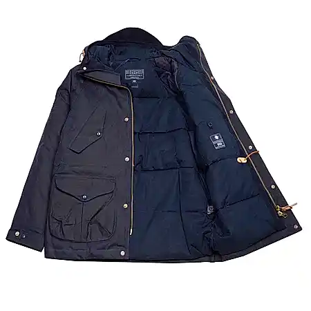 Manifattura Ceccarelli Waxed Fisherman Parka in Navy