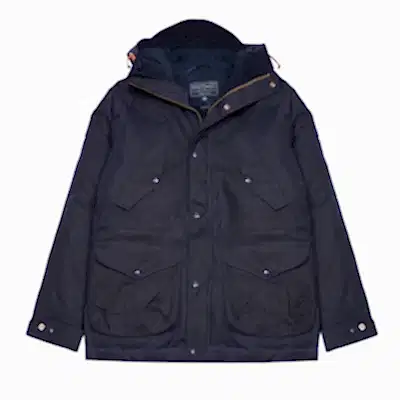 Manifattura Ceccarelli Waxed Fisherman Parka in Navy