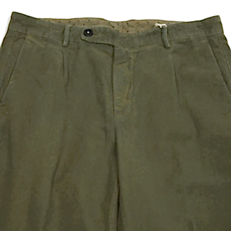 Massimo Alba Ionio2 Moleskin Trousers in Militare