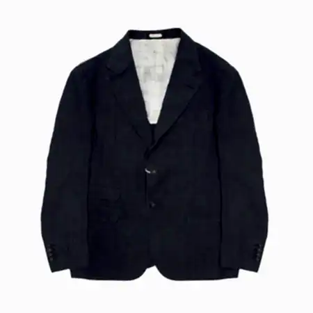 Massimo Alba Linen Sloop Suit in Nero Lavata