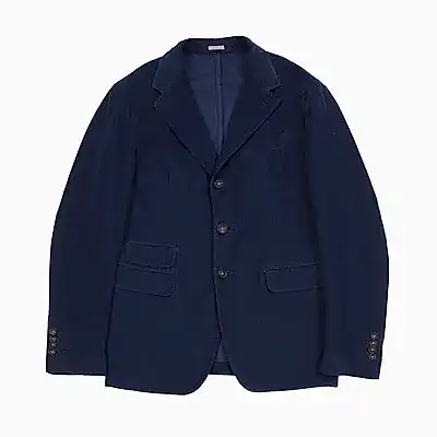 Massimo Alba Corduroy Sloop Suit in Blue