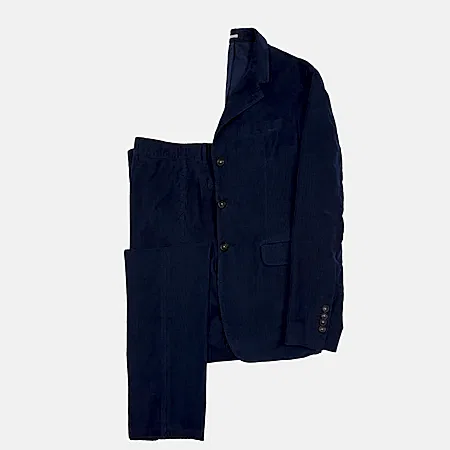 Massimo Alba Corduroy Sloop Suit in Blue