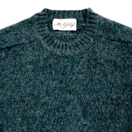 McGeorge of Scotland Supersoft Shetland Shaggy Jumper in Lovat 1