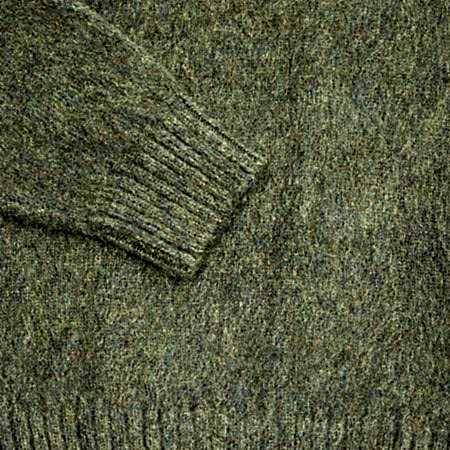 McGeorge of Scotland Supersoft Shetland Shaggy Jumper in Green 1