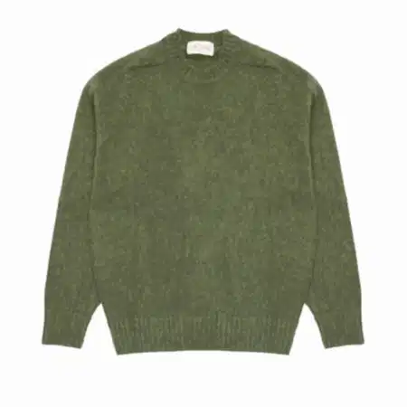 McGeorge of Scotland Supersoft Shetland Shaggy Jumper in Green 1