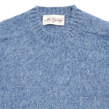 McGeorge of Scotland Supersoft Shetland Shaggy Jumper in Blue 1