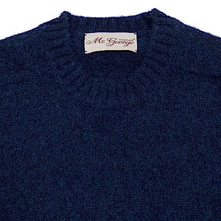 McGeorge of Scotland Supersoft Shetland Shaggy Jumper in Haast Blue