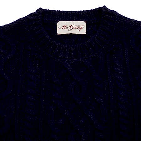 McGeorge of Scotland Cableknit Jumper in Navy